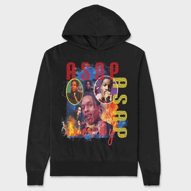 Asap Rocky Fire 1, Hanorac Oversize Barbati (Unisex)