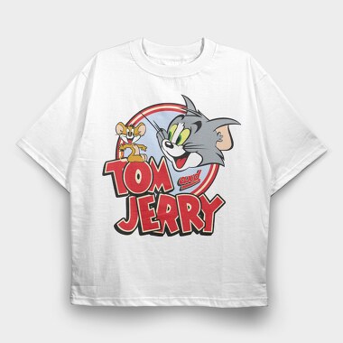 Cartoon Retro Caricaturas 32 1, Tricou Oversize Barbati (Unisex)