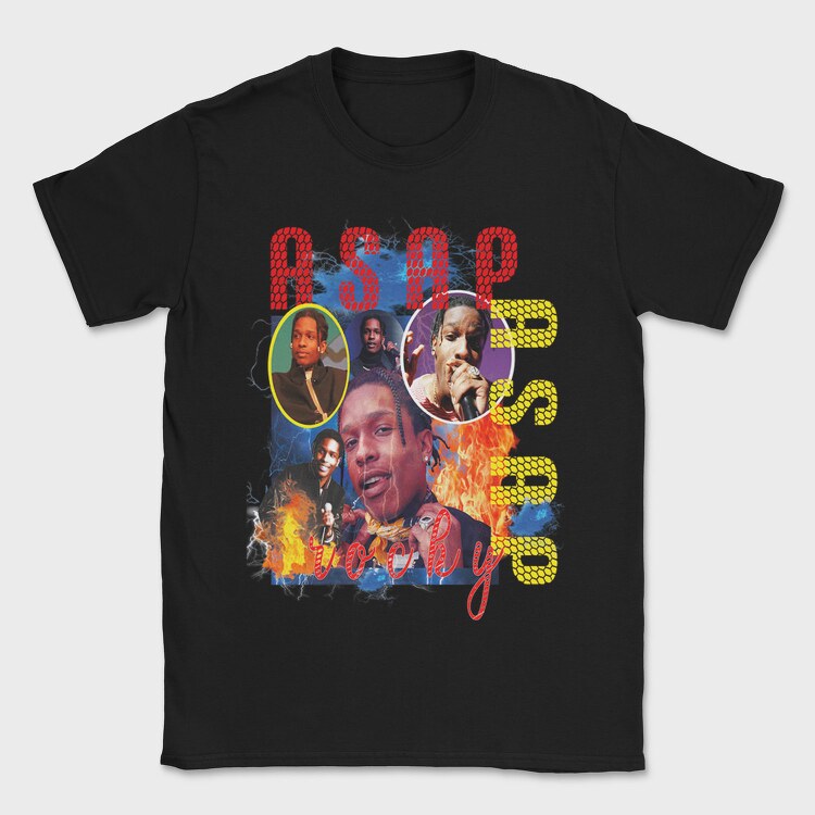 Asap Rocky Fire 1, Tricou Barbati (Unisex)