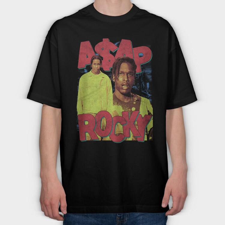 Aap Rocky Neon 1, Tricou Oversize Barbati (Unisex)