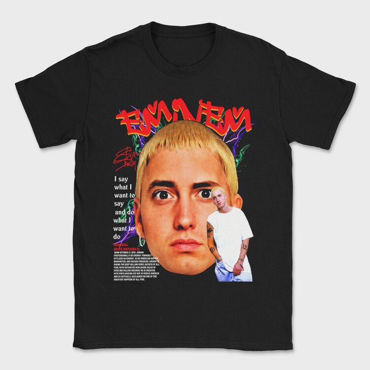 Eminem Face Art 1, Tricou Barbati (Unisex)