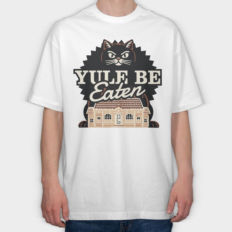 Cat Gingerbread House Ginger, Tricou Oversize Barbati (Unisex)
