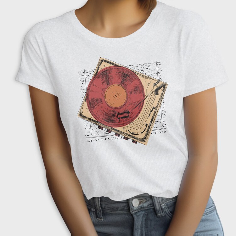 Vintage Turntable, Tricou Femei