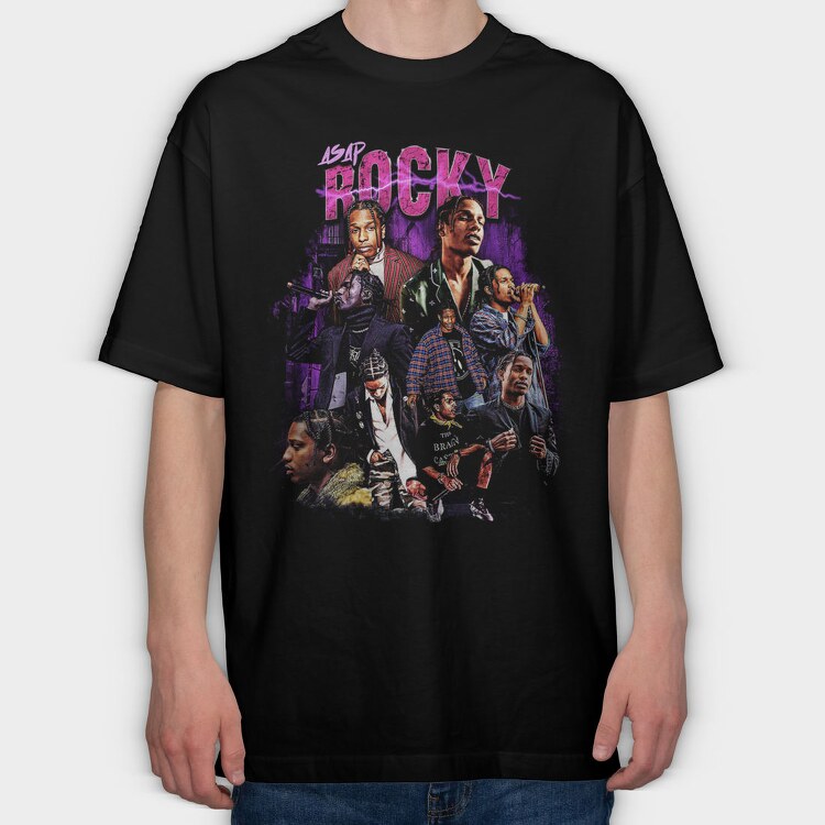 Asap Rocky Neon 1, Tricou Oversize Barbati (Unisex)