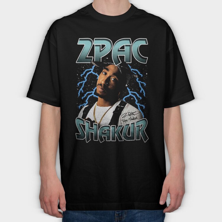 2pac Lightning 1, Tricou Oversize Barbati (Unisex)