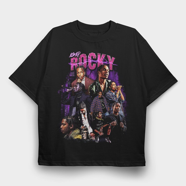 Asap Rocky Neon 1, Tricou Oversize Barbati (Unisex)