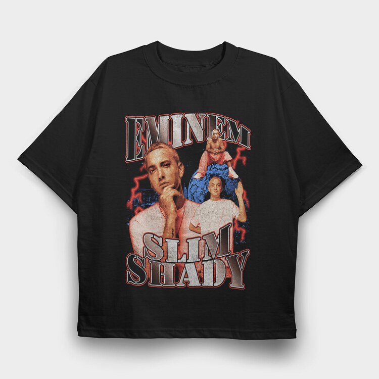 Eminem Slim Shady 1, Tricou Oversize Barbati (Unisex)