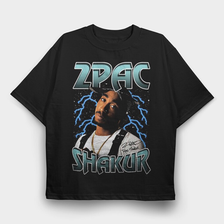 2pac Lightning 1, Tricou Oversize Barbati (Unisex)