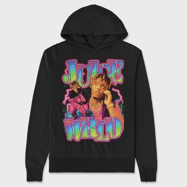 Juice Wrld Neon 1, Hanorac Oversize Barbati (Unisex)