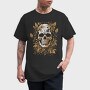 Skull Gold Leaves, Tricou Barbati (Unisex)