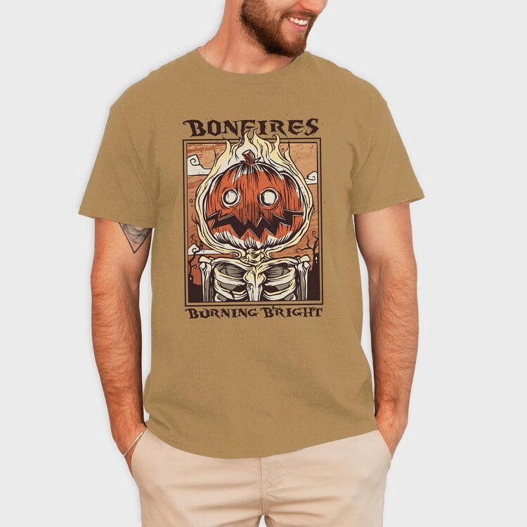 Bonfires Pumpking, Tricou Barbati (Unisex)