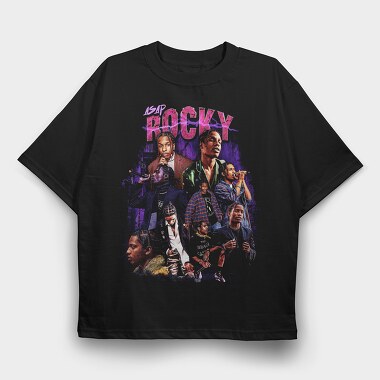 Asap Rocky Neon, Tricou Oversize Barbati (Unisex)