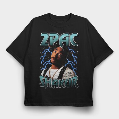 2pac Lightning, Tricou Oversize Barbati (Unisex)