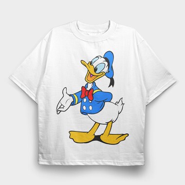 Cartoon Retro Donald Duck 2, Tricou Oversize Barbati (Unisex)