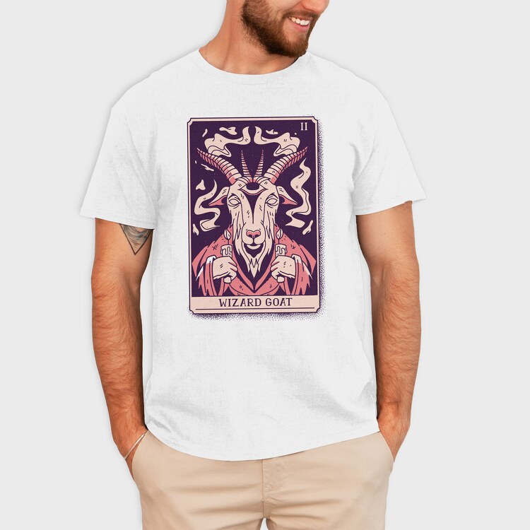 Wizard Goat Tarot Card, Tricou Barbati (Unisex)