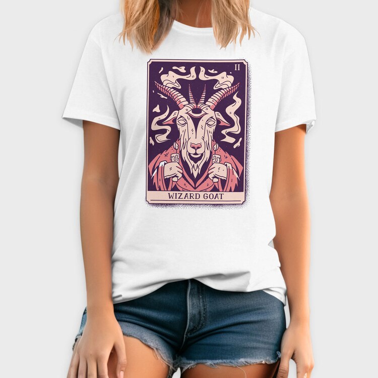 Wizard Goat Tarot Card, Tricou Barbati (Unisex)