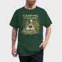 Camping and Hund, Tricou Barbati (Unisex)