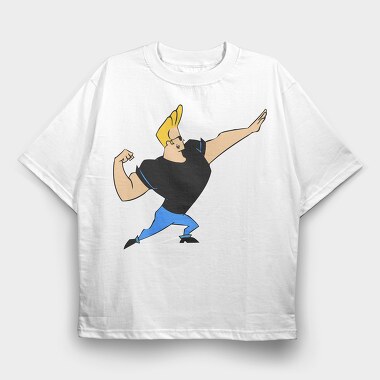Cartoon Retro Johny Bravo 3, Tricou Oversize Barbati (Unisex)