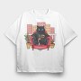 Cat On Balcony, Tricou Oversize Barbati (Unisex)
