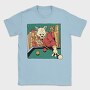 Cat Playing Billiards Biliard, Tricou Barbati (Unisex)