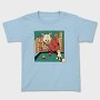 Cat Playing Billiards Biliard, Tricou Copii
