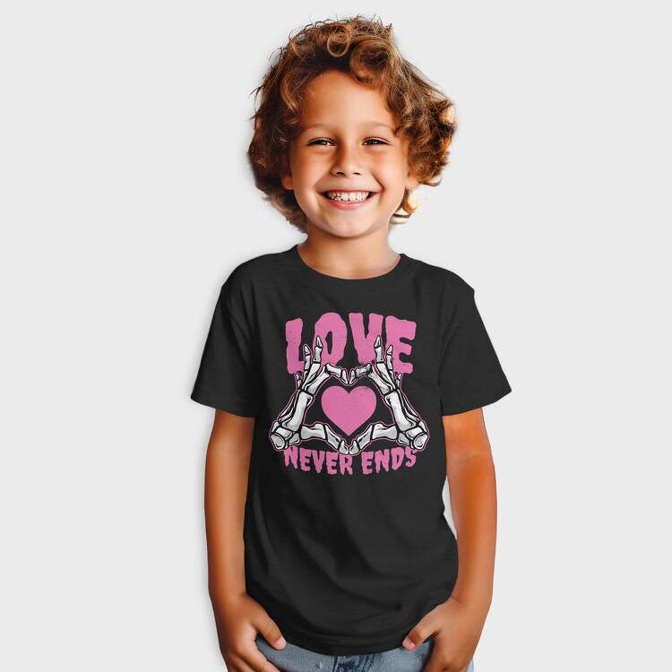 Love Never Ends Skeleton, Tricou Copii