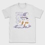 Cat Reading Magical Book, Tricou Barbati (Unisex)