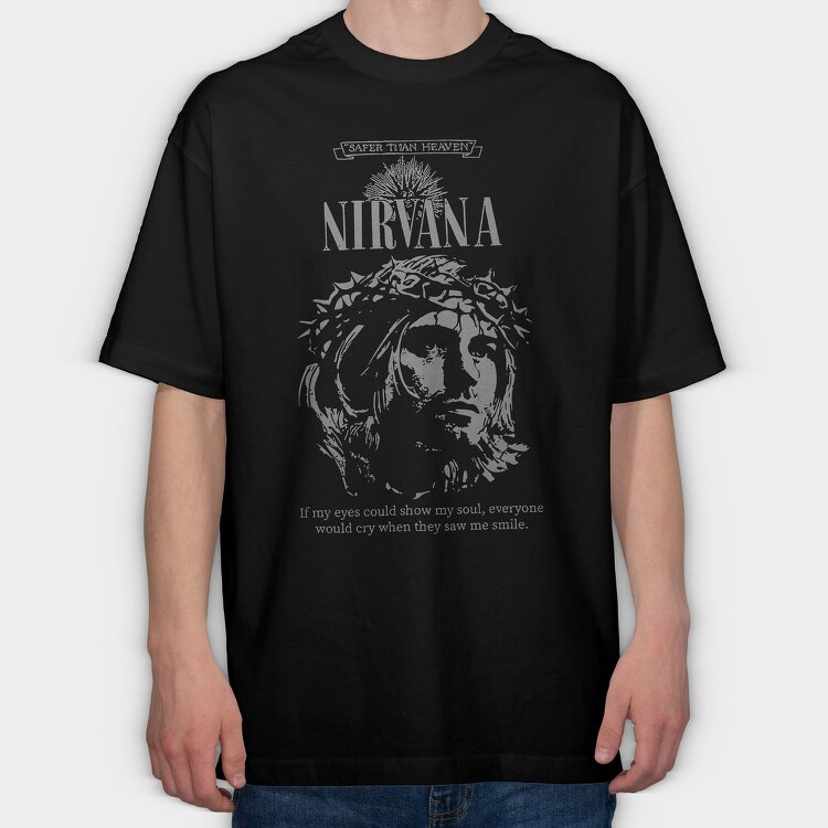 Nirvana, Tricou Oversize Barbati (Unisex)