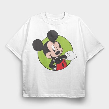 Cartoon Retro Mickey Mouse 2, Tricou Oversize Barbati (Unisex)