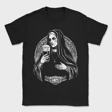 Dark Nun With Beer Evil, Tricou Barbati (Unisex)