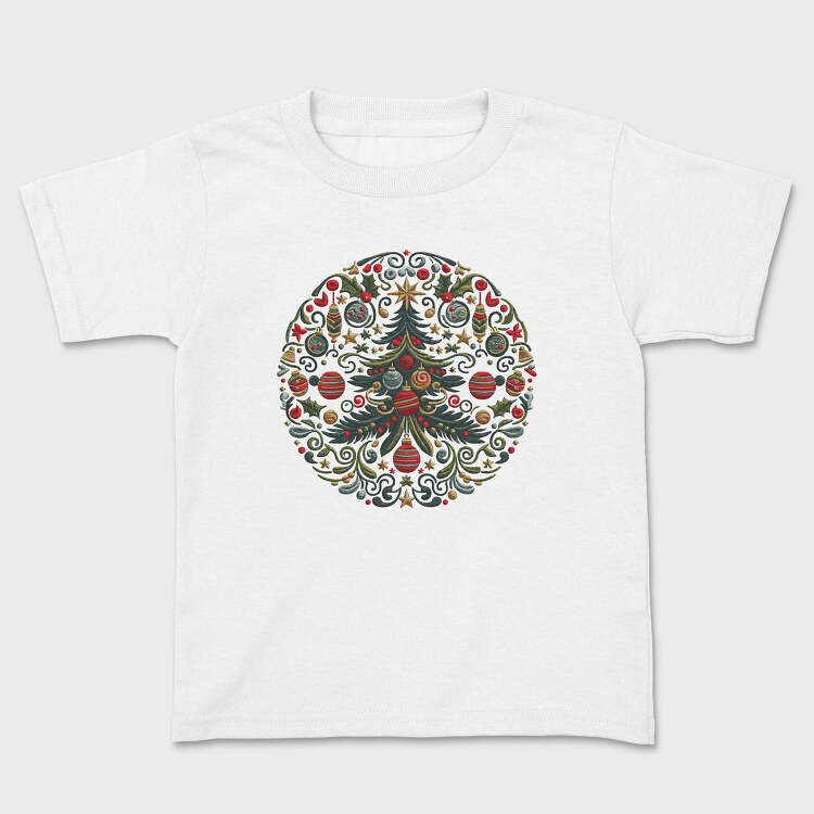 Decorative Christmas Tree Wreath, Tricou Copii