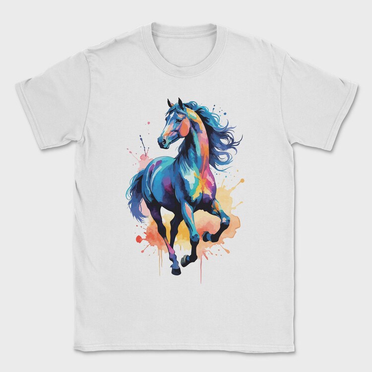Eye Catching Watercolor Horse, Tricou Barbati (Unisex)