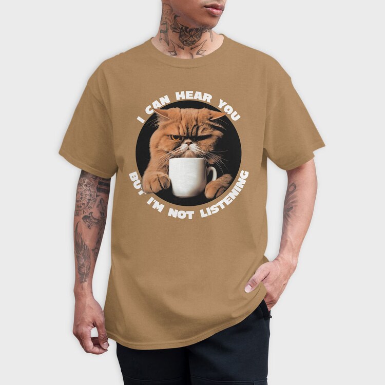 Grumpy Cat Coffee, Tricou Barbati (Unisex)