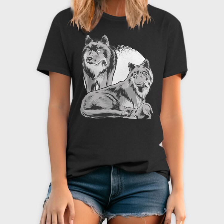 Wolf Family, Tricou Barbati (Unisex)