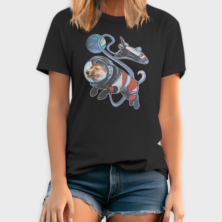 Space Dog Earth, Tricou Barbati (Unisex)