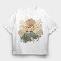 Fairy Flying In The Sky Forest Cottage, Tricou Oversize Barbati (Unisex)