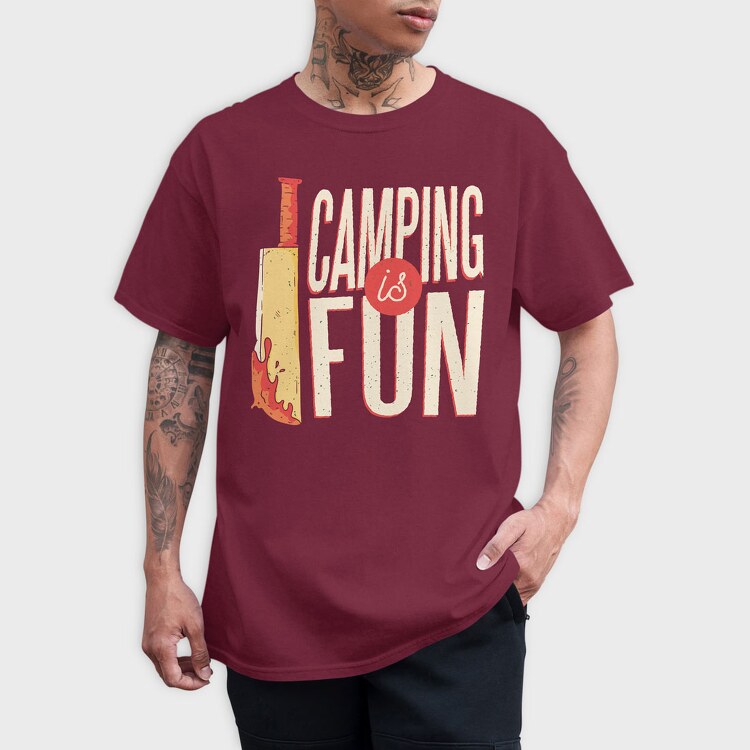 Camping Is Fun, Tricou Barbati (Unisex)