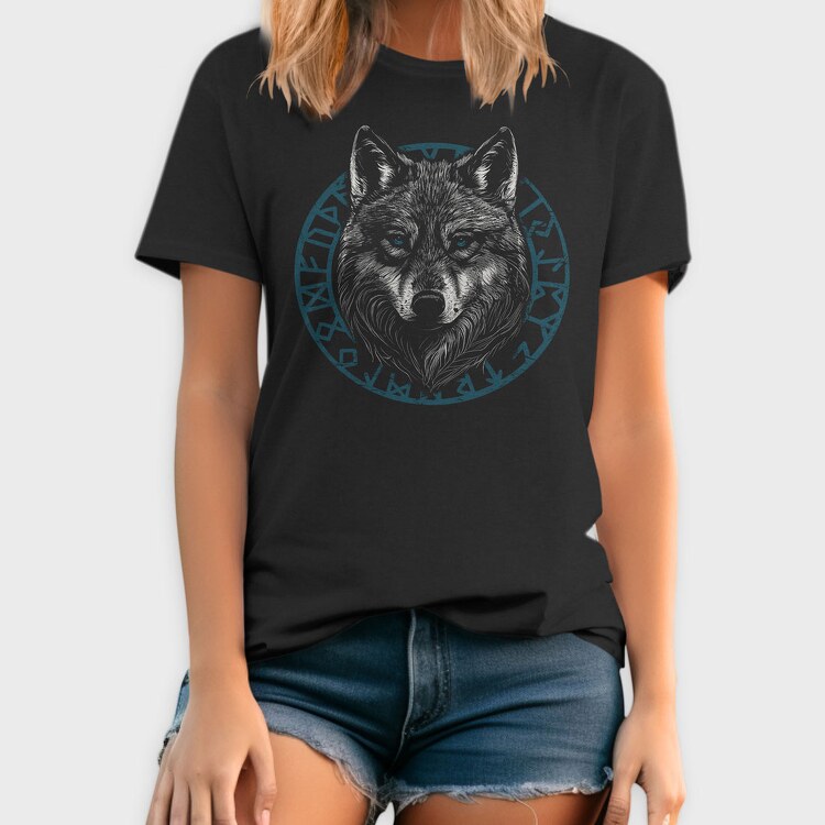 Wolf Head Blue, Tricou Barbati (Unisex)