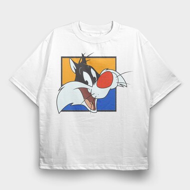 Cartoon Retro Silvestre 2, Tricou Oversize Barbati (Unisex)