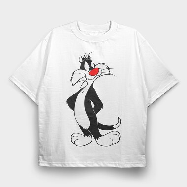 Cartoon Retro Silvestre 3, Tricou Oversize Barbati (Unisex)