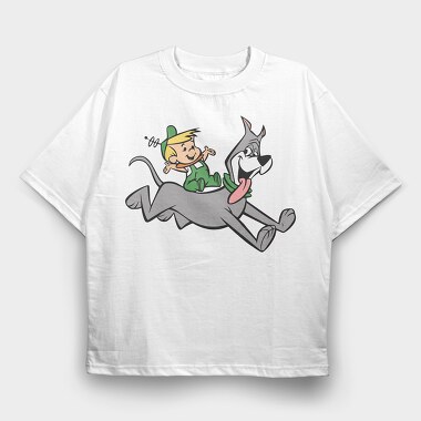Cartoon Retro the Jetsons 2, Tricou Oversize Barbati (Unisex)