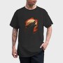 Wolf Howling Moon Red, Tricou Barbati (Unisex)