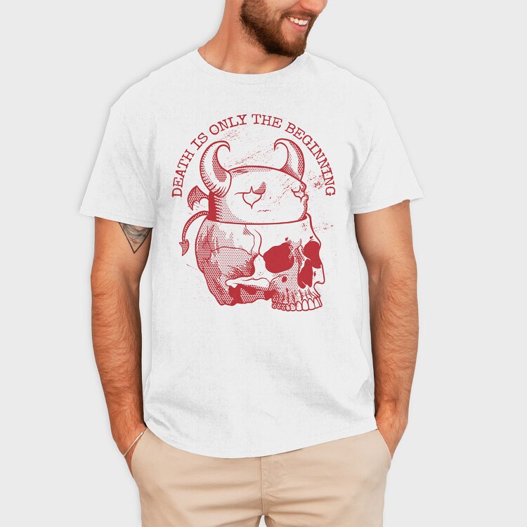 Death Is Only the Beginning Red, Tricou Barbati (Unisex)