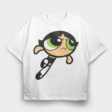 Cartoon Retro the Powerpuff Girls 2, Tricou Oversize Barbati (Unisex)