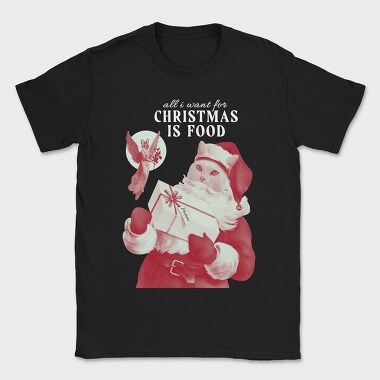Cat Santa Claus Christmas Xmas, Tricou Barbati (Unisex)