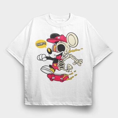 Crazy Mickey, Tricou Oversize Barbati (Unisex)