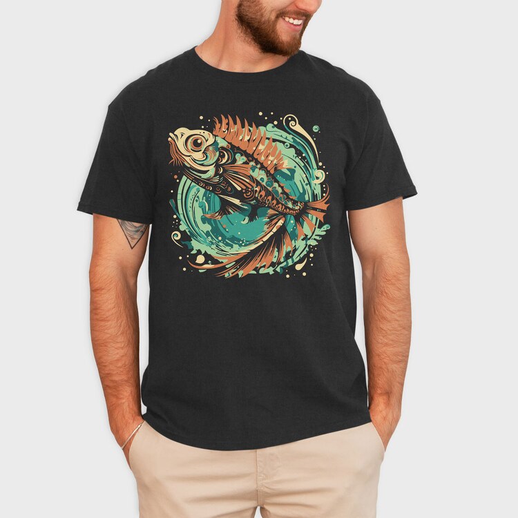 Fish Ornament, Tricou Barbati (Unisex)