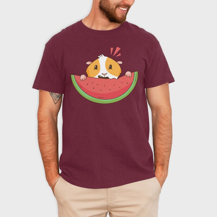 Guinea Pig Watermelon, Tricou Barbati (Unisex)