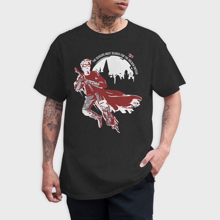Harry Potter Broom, Tricou Barbati (Unisex)