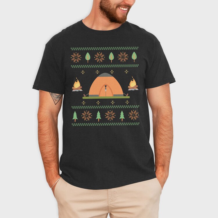 Camping Ugly Sweater, Tricou Barbati (Unisex)